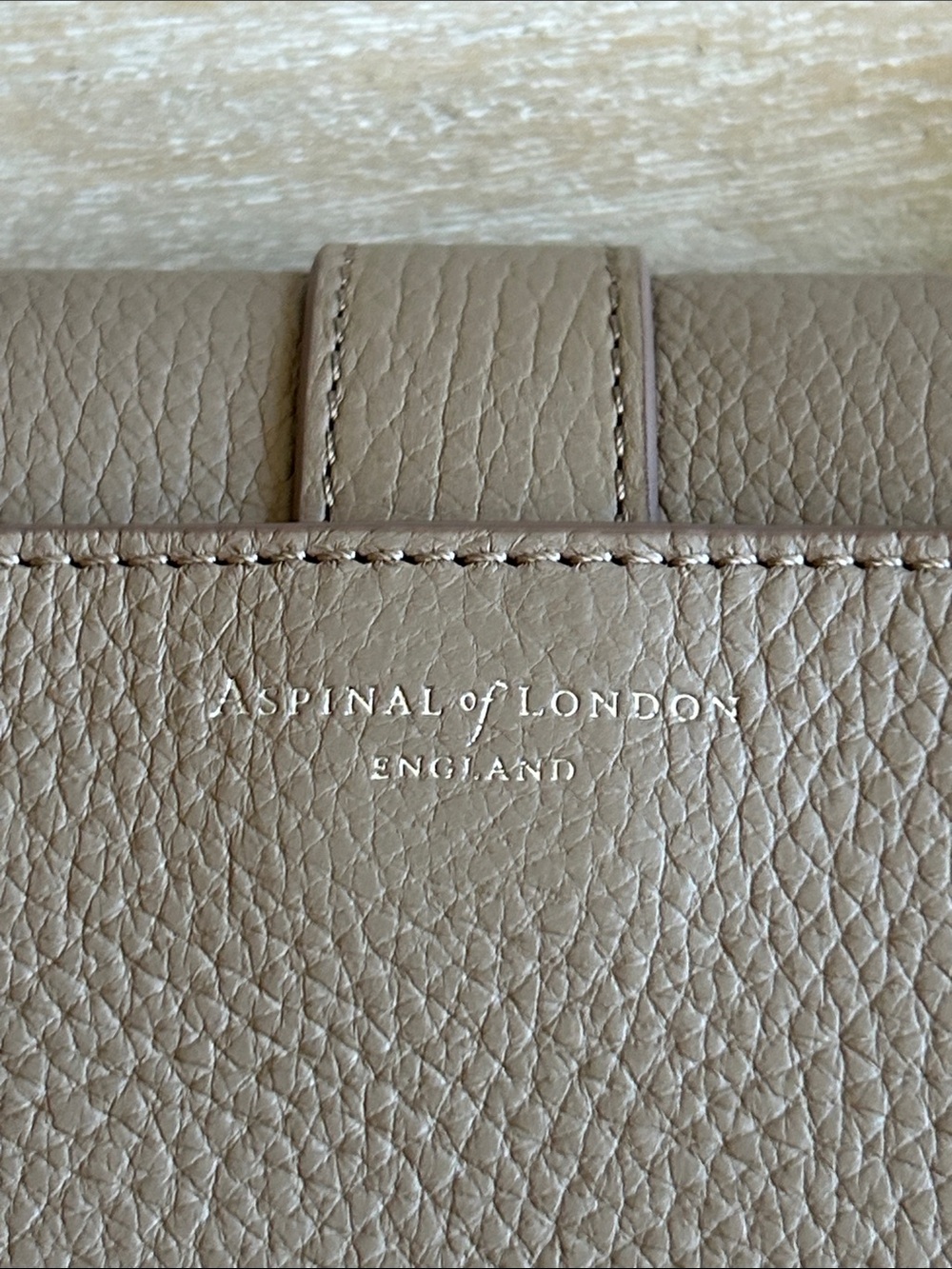 Aspinal of London Lottie Bag in Soft Taupe Pebble - Picture 10 of 11